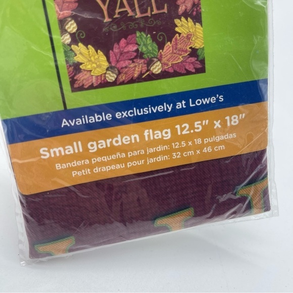 Flip It Flag Happy Fall Yall Rain or Shine 12.5" X 18" Brown Yellow Leaves - Picture 6 of 6